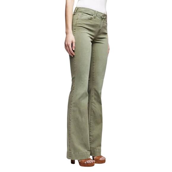 NWT L'Agence The Affair High Rise Flare Jeans in Brigade Green Size 30 - Picture 13 of 13